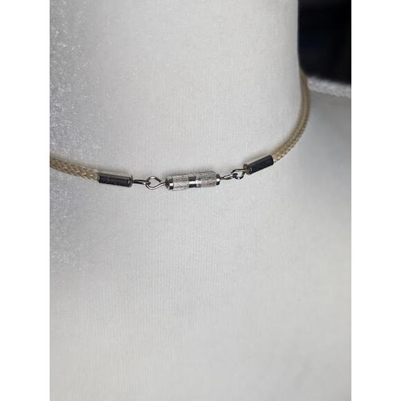 Vintage Cloisonné  Heart Butterflies Flowers Pendant 16" Cream cord Cottagecore - Picture 5 of 5